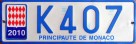 Nummernschilder / Kfz-Kennzeichen Monaco 1986 1980er