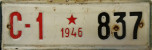 Nummernschilder / Kfz-Kennzeichen Jugoslawien 1946 1940er C = Serbien