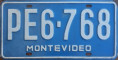 Nummernschilder / Kfz-Kennzeichen Uruguay 1962 1960er Montevideo
