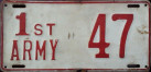 Nummernschilder / Kfz-Kennzeichen USA 1930 1930er Army