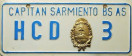 Nummernschilder / Kfz-Kennzeichen Argentinien 1980 1980er Buenos Aires, Capitan Sarmiento